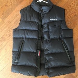 fragment moncler unisex black down vest